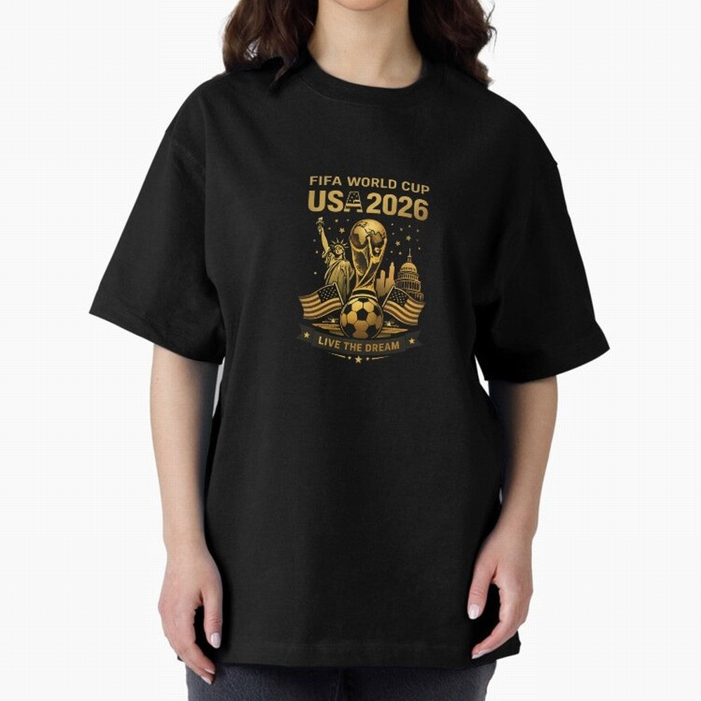 Fifa World Cup USA 2026 Gold Soccer Football Classic T-Shirt Celebrate Football Dreams Across FIFA World Cup 2026 USA Canada Mexico Driven by Messi, England Energy, Game Day Rituals, Football Legends, Country Pride and the Road to the Final;