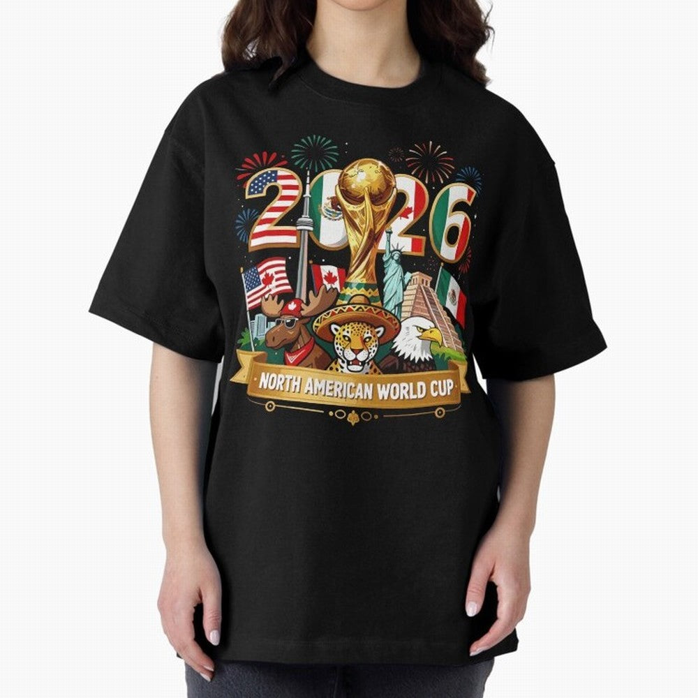 World Cup 2026 North America USA Canada Mexico Soccer Fan Classic T-Shirt Celebrate the Stars of FIFA World Cup 2026 USA Canada Mexico Spirit, Centered on Portugal, Spain and Germany, Messi, Football History, Final Match Energy, Crowd Noise and