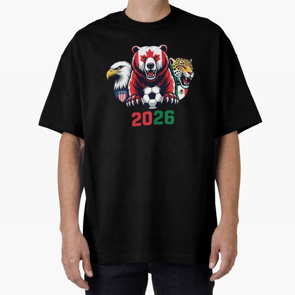 World Cup 2026 USA Canada Mexico Host Mascots Classic T-Shirt Bring World Football Passion into FIFA World Cup 2026 USA Canada Mexico Connected to Messi and Cristiano Ronaldo, Argentina and Brazil Energy, Fan Favorite Moments, National Team