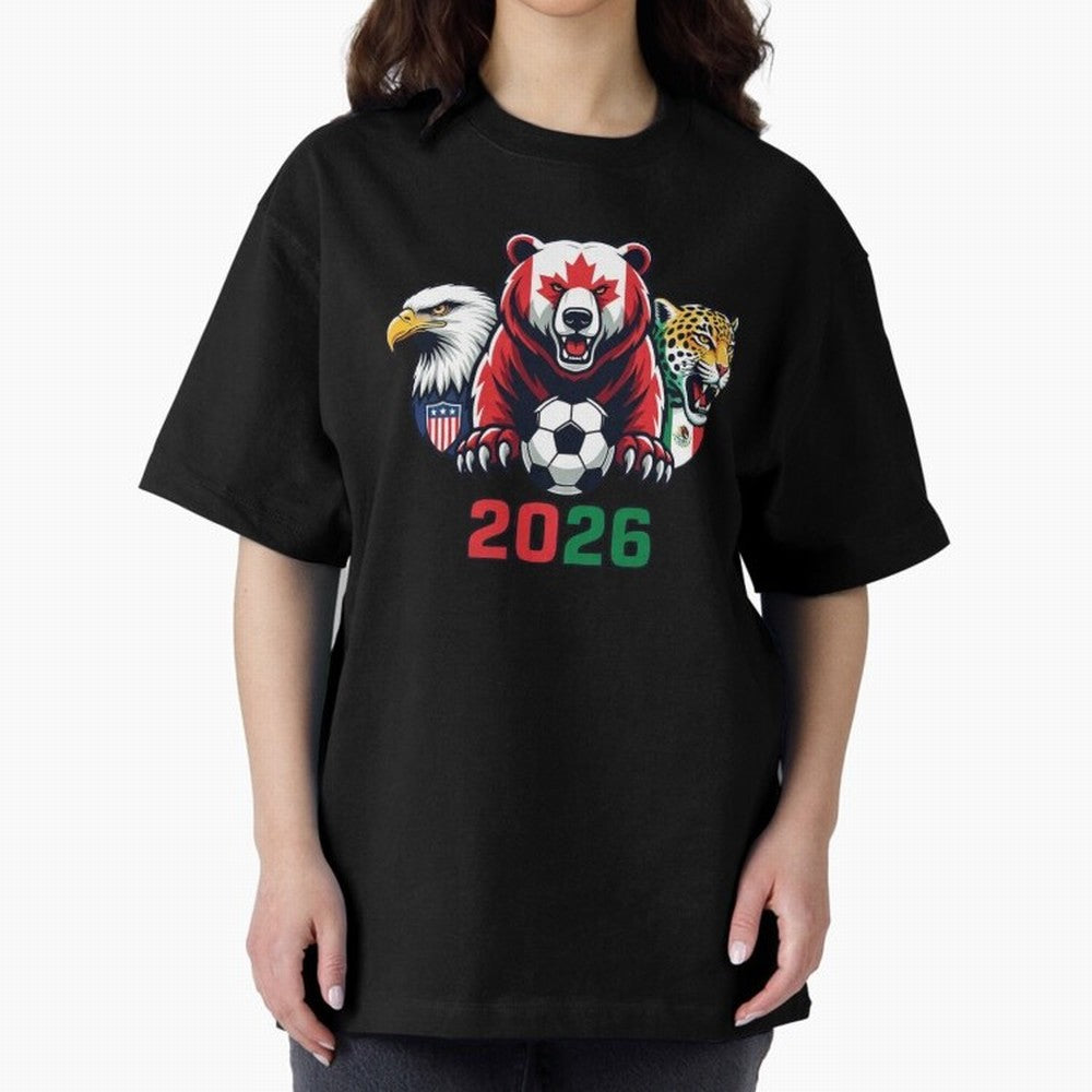 World Cup 2026 USA Canada Mexico Host Mascots Classic T-Shirt Bring World Football Passion into FIFA World Cup 2026 USA Canada Mexico Connected to Messi and Cristiano Ronaldo, Argentina and Brazil Energy, Fan Favorite Moments, National Team