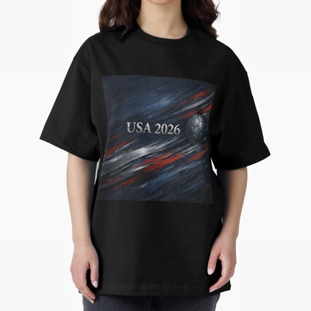USA 2026 Soccer Event Design Classic T-Shirt Support the FIFA World Cup 2026 Group Stage Journey through Messi, CR7 and Mbappe Highlights, Brazil, Portugal and Argentina Pride, Vintage Soccer Flavor, Modern Football Stars, National Flags and Final