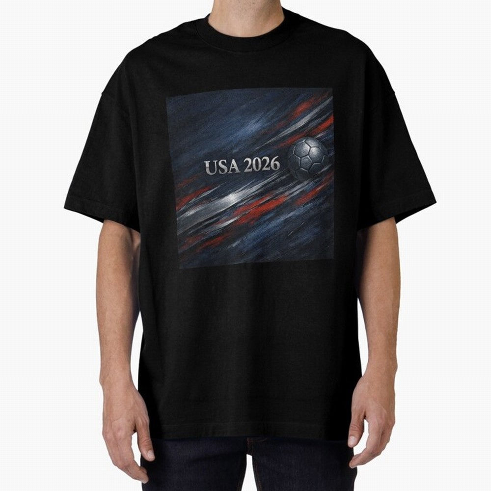 USA 2026 Soccer Event Design Classic T-Shirt Support the FIFA World Cup 2026 Group Stage Journey through Messi, CR7 and Mbappe Highlights, Brazil, Portugal and Argentina Pride, Vintage Soccer Flavor, Modern Football Stars, National Flags and Final