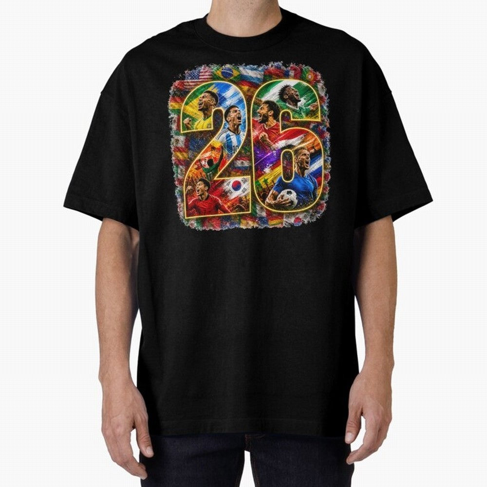 International Global Flags Soccer Football Classic T-Shirt Join the Countdown to the FIFA World Cup 2026 USA Canada Mexico Journey through CR7 and Messi Highlights, Brazil, Portugal and Argentina Pride, Champion Mindset, Group Stage Buzz, Knockout