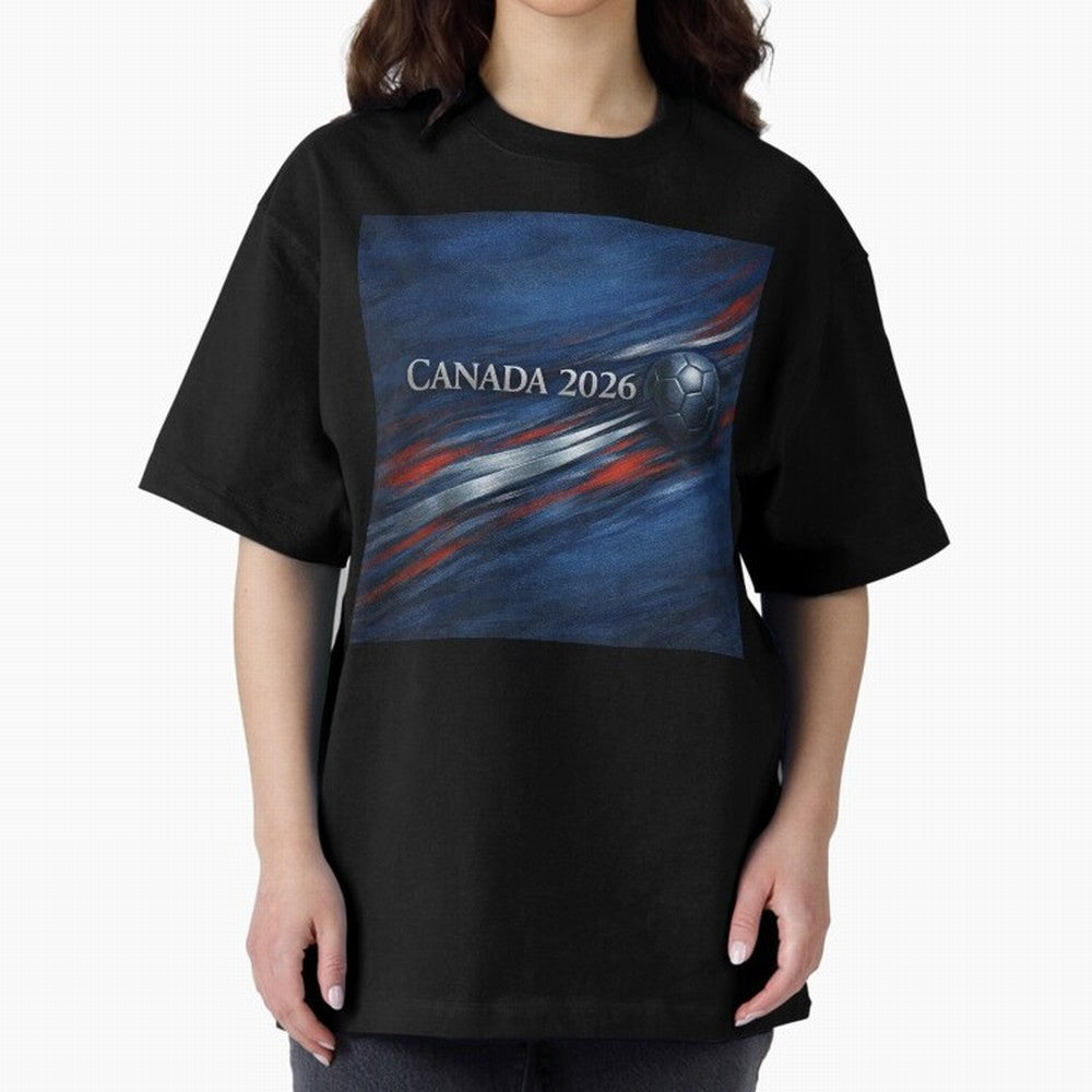 Canada 2026 Soccer Splash Classic T-Shirt Stand Out with Spirit from FIFA World Cup 2026 Group Stage for Fans of Messi, CR7 and Mbappe and England, Bringing Championship Spirit, Famous Goals, Roaring Crowds and International Football Unity; Perfect