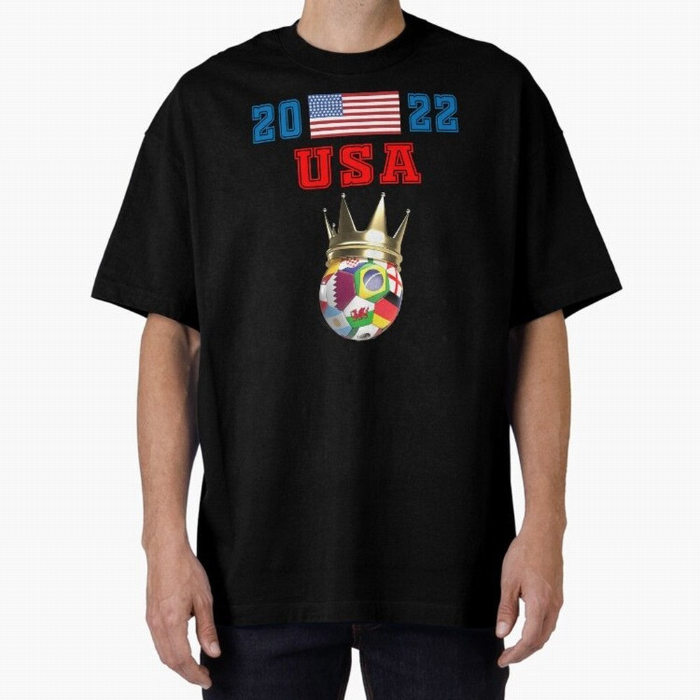 Keep Calm and support USA Football Flag Soccer Jersey Classic T-Shirt Relive Legendary Nights from the FIFA World Cup 2026 Group Stage Journey through Cristiano Ronaldo Highlights, France and Portugal Pride, Tournament Hype, Historic Matchups,