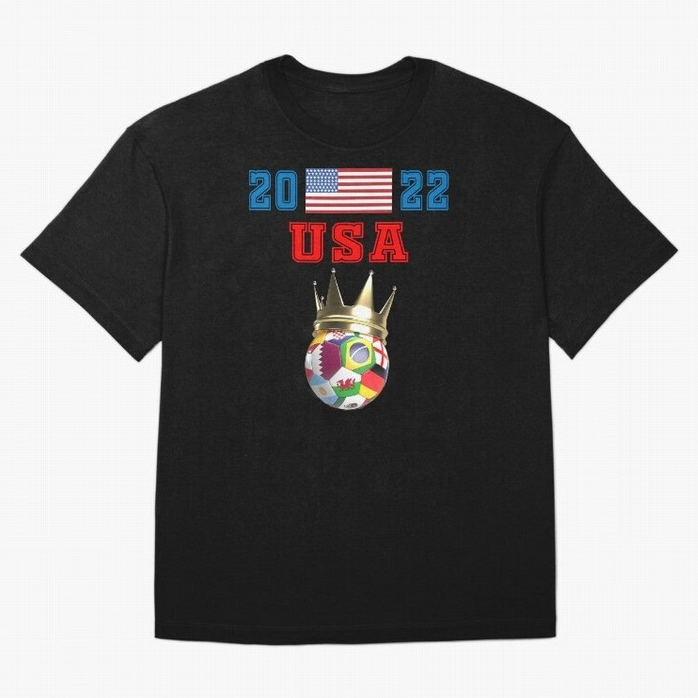 Keep Calm and support USA Football Flag Soccer Jersey Classic T-Shirt Relive Legendary Nights from the FIFA World Cup 2026 Group Stage Journey through Cristiano Ronaldo Highlights, France and Portugal Pride, Tournament Hype, Historic Matchups,