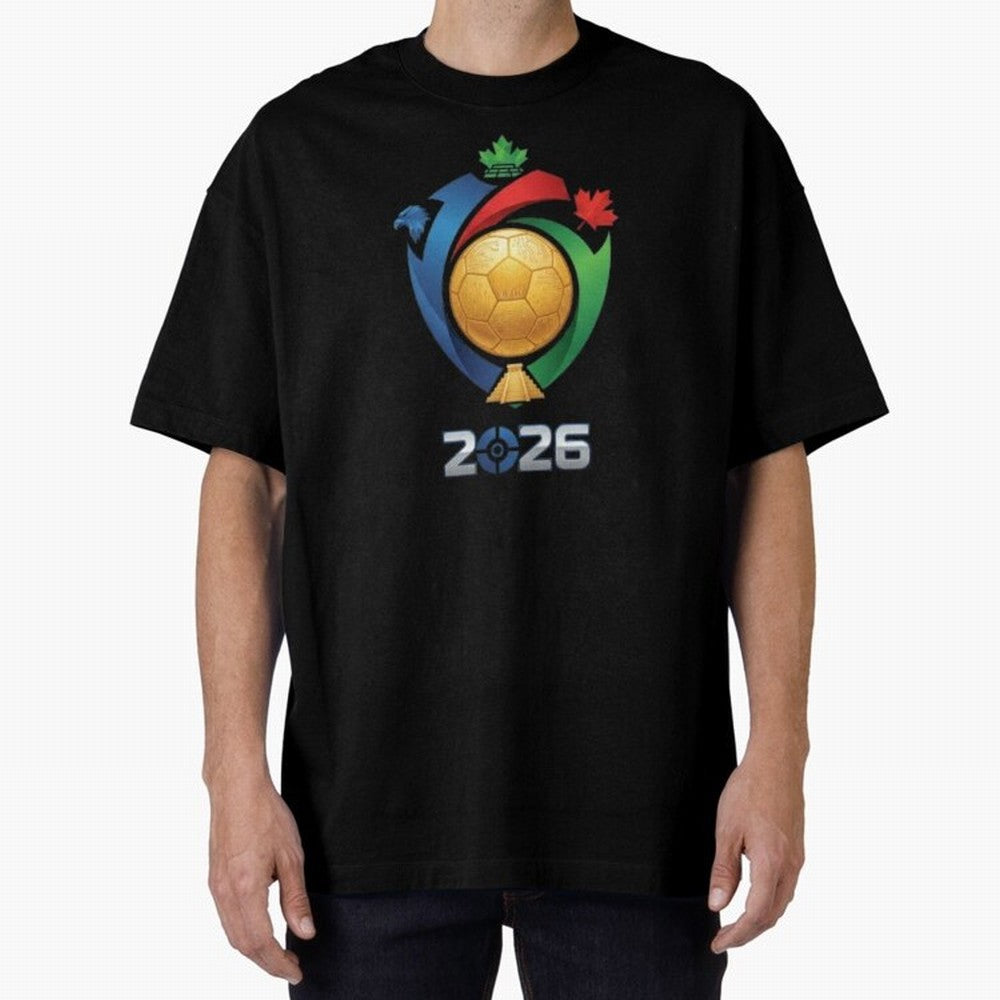 Golden Soccer Ball 2026 Host Nations Emblem Classic T-Shirt Unlock FIFA World Cup 2026 USA Canada Mexico for Fans of Messi, Neymar and Mbappe and Germany, Bringing Champion Mindset, Group Stage Buzz, Knockout Tension and Passionate Fan Culture;