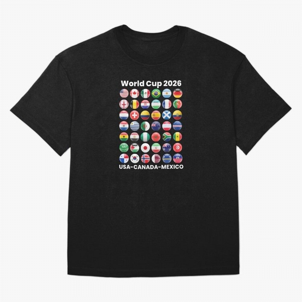 Soccer World Cup 2026 all Country Ball Football Fan Game Day Youth Sports Apparel For Men Women Kids Clothing Classic T-Shirt Keep Football History Alive during the FIFA World Cup 2026 Journey through Cristiano Ronaldo Highlights, Portugal, Spain