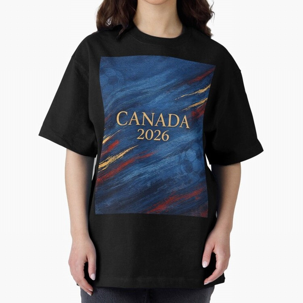 Elegant and Luxury Canada 2026 Soccer Theme Classic T-Shirt Bring Match Day Fire to Global Football Passion for FIFA World Cup 2026, Centered on Messi, CR7 and Mbappe, Argentina and Brazil, Global Supporter Spirit, Legendary Goals, National Colors