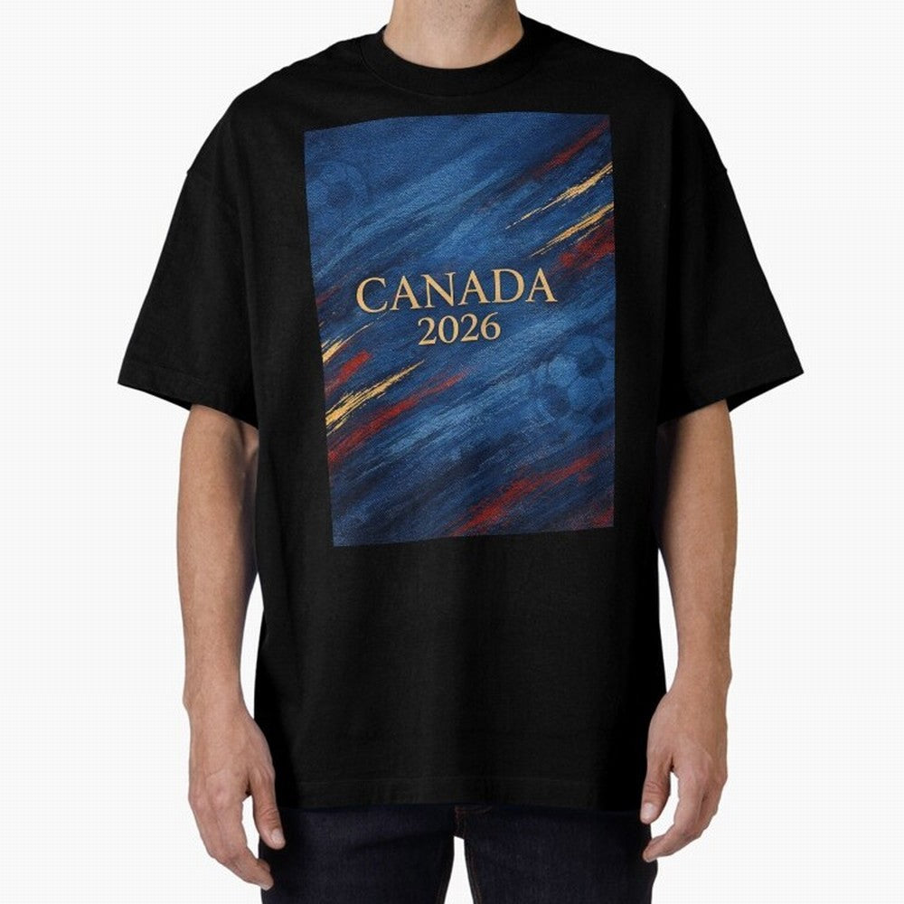 Elegant and Luxury Canada 2026 Soccer Theme Classic T-Shirt Bring Match Day Fire to Global Football Passion for FIFA World Cup 2026, Centered on Messi, CR7 and Mbappe, Argentina and Brazil, Global Supporter Spirit, Legendary Goals, National Colors