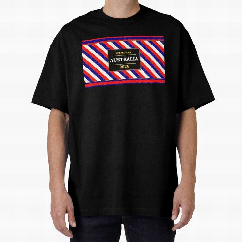 Australia Football Fan 2026 Black Flag Colors Pattern Classic T-Shirt Bring a Vintage Feel to the FIFA World Cup 2026 Journey through Messi, CR7 and Mbappe Highlights, England and Germany Pride, Fan Favorite Moments, National Team Passion, Big