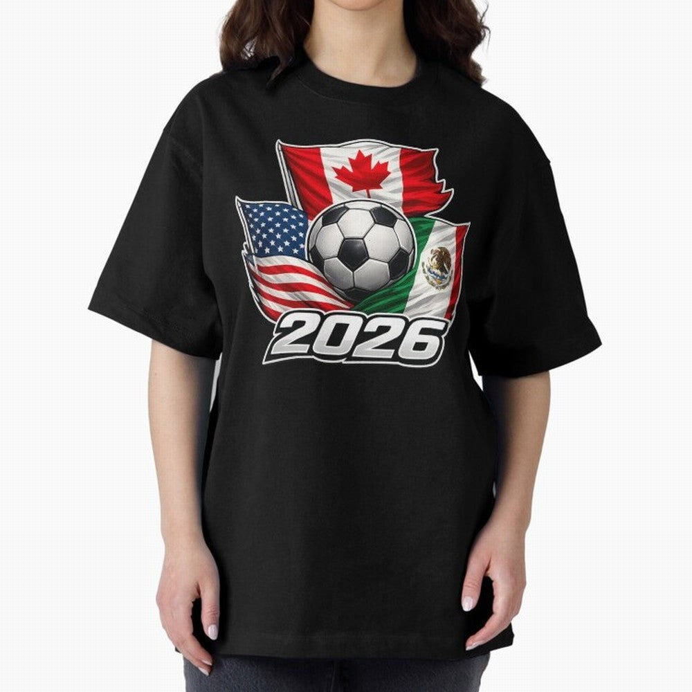 Soccer 2026 USA Canada Mexico ¨C World Football Flags Classic T-Shirt Enjoy the FIFA World Cup 2026 USA Canada Mexico Journey through Cristiano Ronaldo Highlights, England, France and Netherlands Pride, Classic Soccer Heritage, Championship