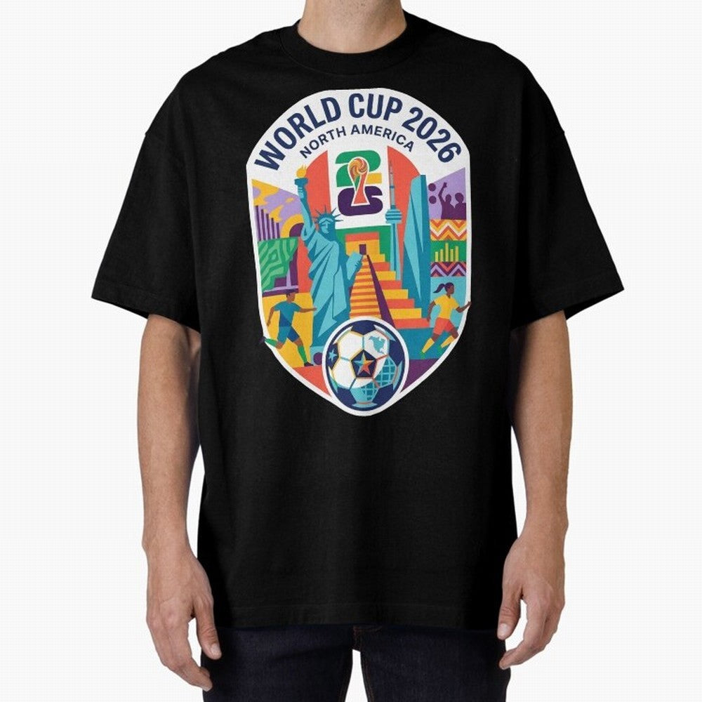 World Cup 2026 North America Soccer Tournament Colorful Emblem Classic T-Shirt Embrace the FIFA World Cup 2026 Journey through Neymar, Haaland and Cristiano Ronaldo Highlights, England, France and Netherlands Pride, Stadium Chants, National Pride,