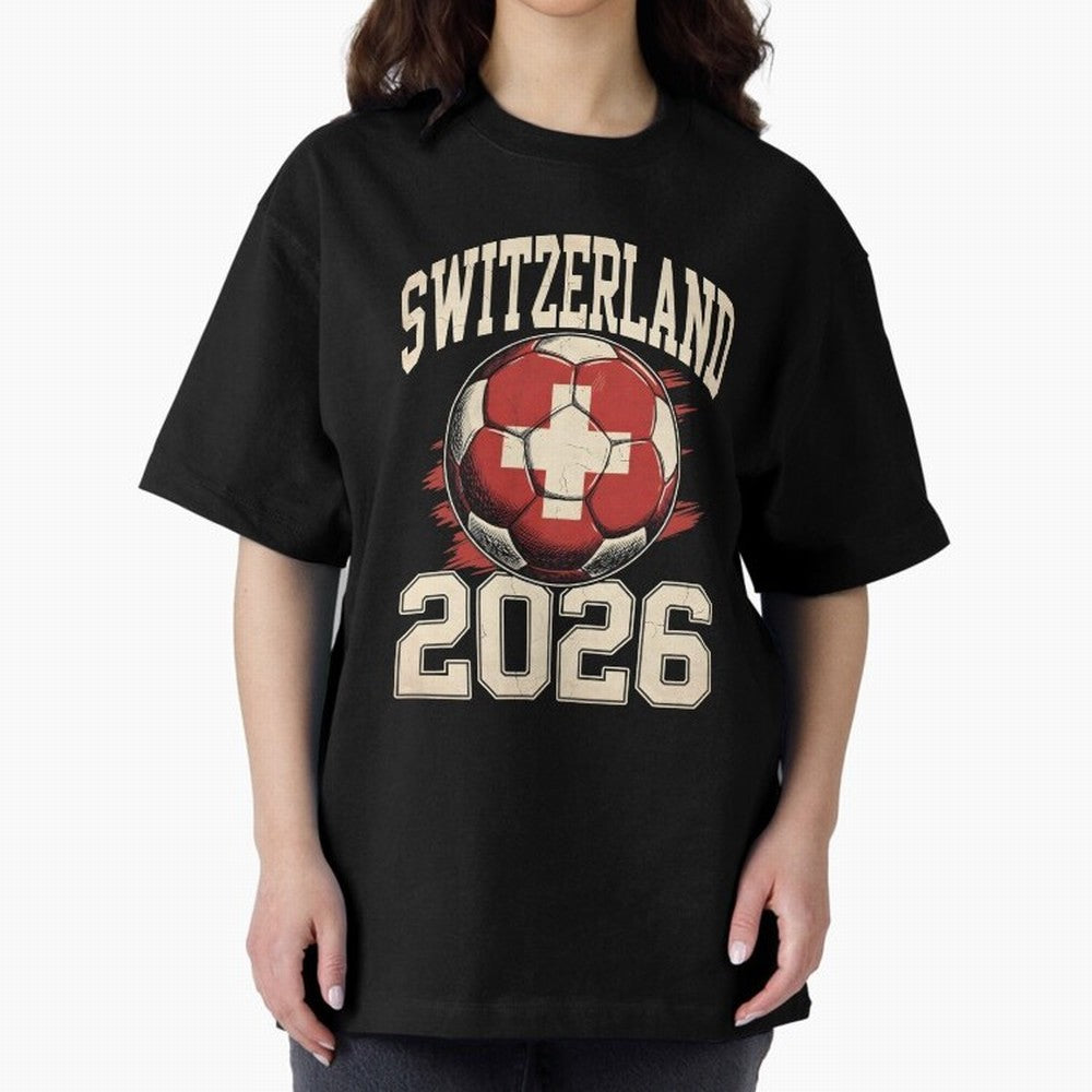 Switzerland 2026 World Cup Classic T-Shirt Stand with FIFA World Cup 2026 Group Stage Spirit, Centered on Brazil, Haaland and Mbappe, Classic Soccer Heritage, Championship Pressure, Fan Loyalty and International Pride; Ideal for Football Dads,