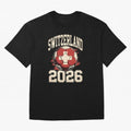 Switzerland 2026 World Cup Classic T-Shirt Stand with FIFA World Cup 2026 Group Stage Spirit, Centered on Brazil, Haaland and Mbappe, Classic Soccer Heritage, Championship Pressure, Fan Loyalty and International Pride; Ideal for Football Dads,