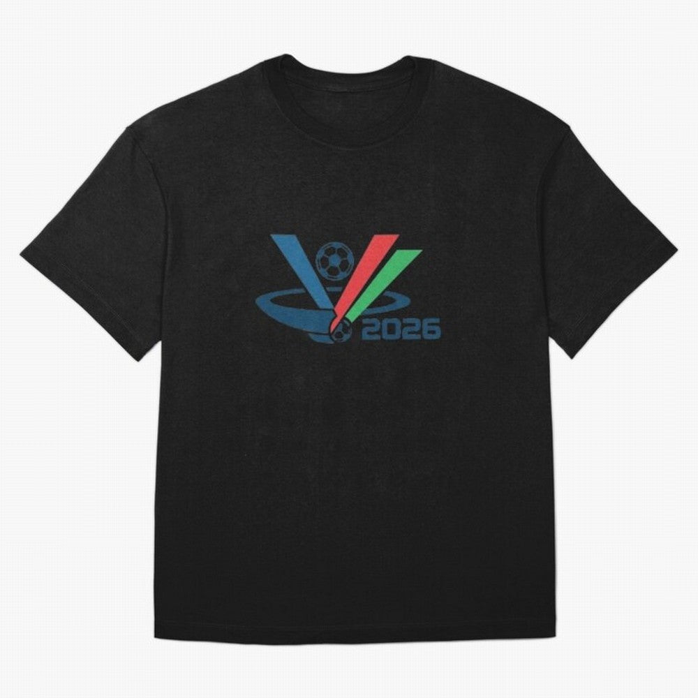 Minimalist FIFA 2026 V-Logo Design Classic T-Shirt Honor the Beautiful Game during FIFA World Cup 2026 for Fans of Cristiano Ronaldo and Brazil, Bringing Football History, Final Match Energy, Crowd Noise and Once in a Lifetime Moments; Perfect for