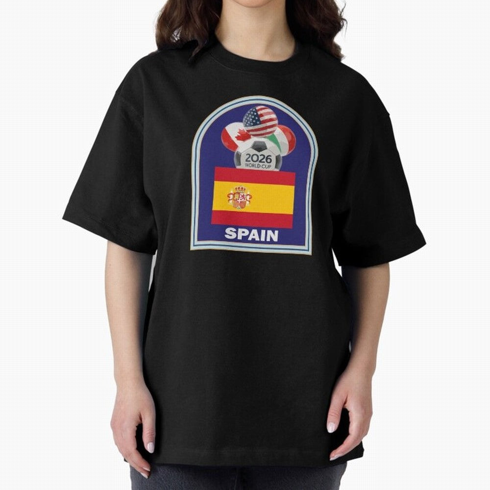 Spain 2026 Soccer T-shirt Classic T-Shirt Carry the Colors and Pride of FIFA World Cup 2026 for Fans of Messi, CR7 and Mbappe and England and Germany, Bringing Game Day Rituals, Football Legends, Country Pride and the Road to the Final; Made for