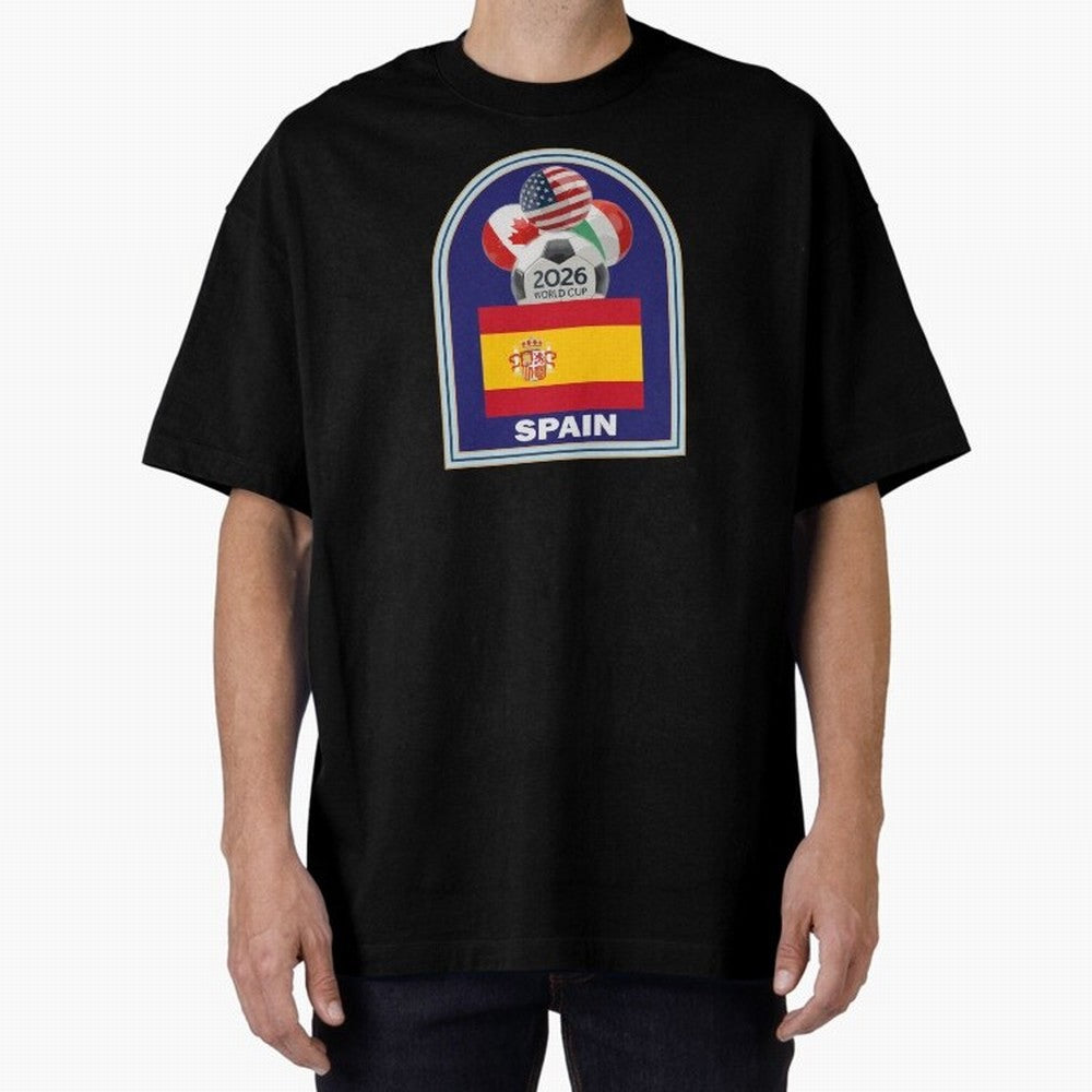 Spain 2026 Soccer T-shirt Classic T-Shirt Carry the Colors and Pride of FIFA World Cup 2026 for Fans of Messi, CR7 and Mbappe and England and Germany, Bringing Game Day Rituals, Football Legends, Country Pride and the Road to the Final; Made for