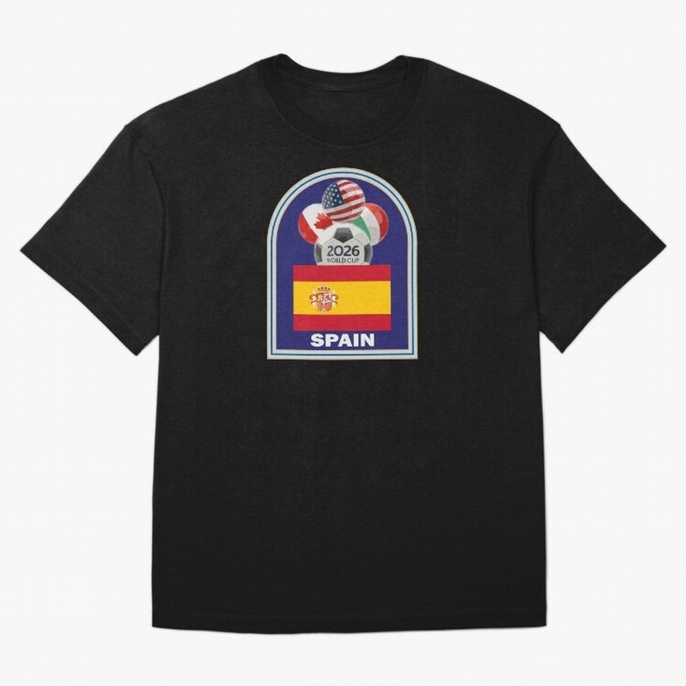 Spain 2026 Soccer T-shirt Classic T-Shirt Carry the Colors and Pride of FIFA World Cup 2026 for Fans of Messi, CR7 and Mbappe and England and Germany, Bringing Game Day Rituals, Football Legends, Country Pride and the Road to the Final; Made for
