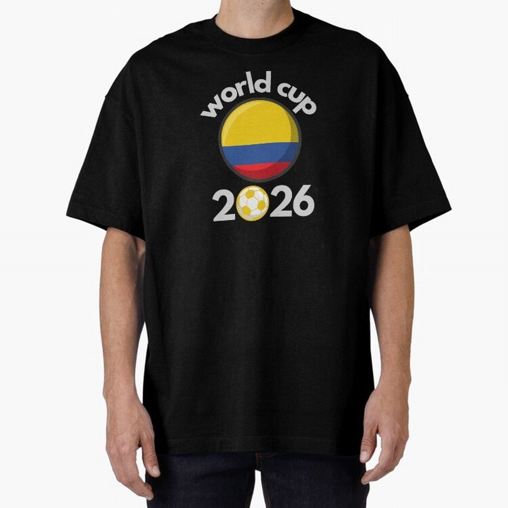Columbia Flag World Cup 2026 Soccer Design ¨C Columbian Football Futbol Classic T-Shirt Cheer for FIFA World Cup 2026 USA Canada Mexico Inspired by Messi, CR7 and Mbappe, Brazil, Portugal and Argentina Energy, Football Passion, Legendary
