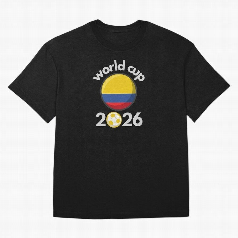 Columbia Flag World Cup 2026 Soccer Design ¨C Columbian Football Futbol Classic T-Shirt Cheer for FIFA World Cup 2026 USA Canada Mexico Inspired by Messi, CR7 and Mbappe, Brazil, Portugal and Argentina Energy, Football Passion, Legendary