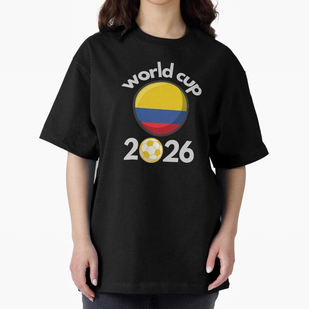 Columbia Flag World Cup 2026 Soccer Design ¨C Columbian Football Futbol Classic T-Shirt Cheer for FIFA World Cup 2026 USA Canada Mexico Inspired by Messi, CR7 and Mbappe, Brazil, Portugal and Argentina Energy, Football Passion, Legendary