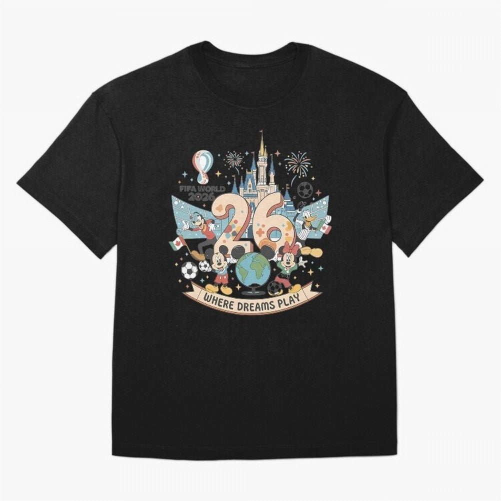 Dreamland Football 2026 Classic T-Shirt Keep the Match Day Mood of FIFA World Cup 2026 USA Canada Mexico for Fans of Messi and France and Portugal, Bringing Match Day Excitement, Supporter Culture, Golden Goals and Global Football Passion; Made for
