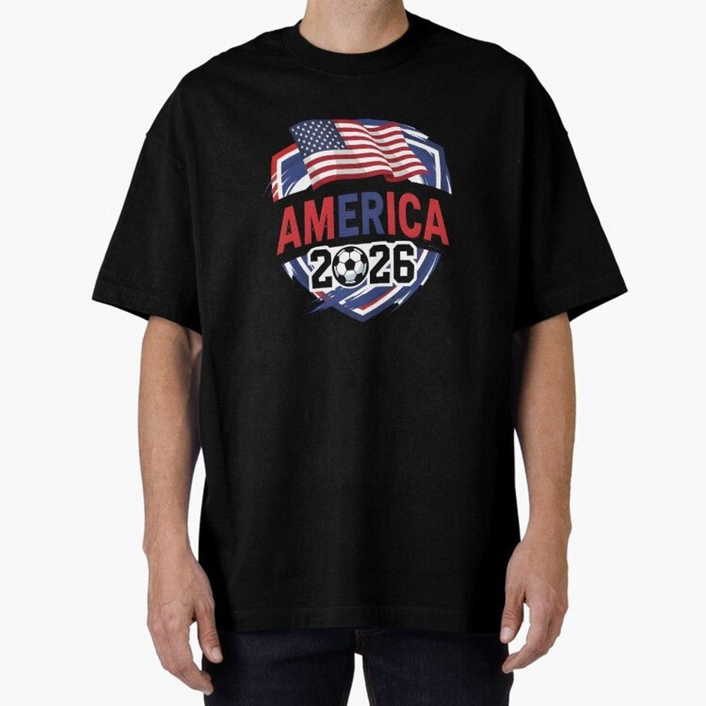 America World Cup 2026 ¨C USA Football Classic T-Shirt Bring Match Day Fire to FIFA World Cup 2026 Spirit, Inspired by England, Haaland, Football Festival Excitement, Trophy Ambitions, Country Rivalries and Star Player Buzz; Ideal for Passionate