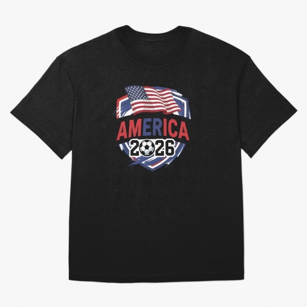 America World Cup 2026 ¨C USA Football Classic T-Shirt Bring Match Day Fire to FIFA World Cup 2026 Spirit, Inspired by England, Haaland, Football Festival Excitement, Trophy Ambitions, Country Rivalries and Star Player Buzz; Ideal for Passionate