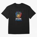 2026 World Cup United by Football Shield Emblem with Skyline Classic T-Shirt Celebrate Global Football Passion for FIFA World Cup 2026 USA Canada Mexico, Centered on CR7, Brazil, Portugal and Argentina, Game Day Rituals, Football Legends, Country