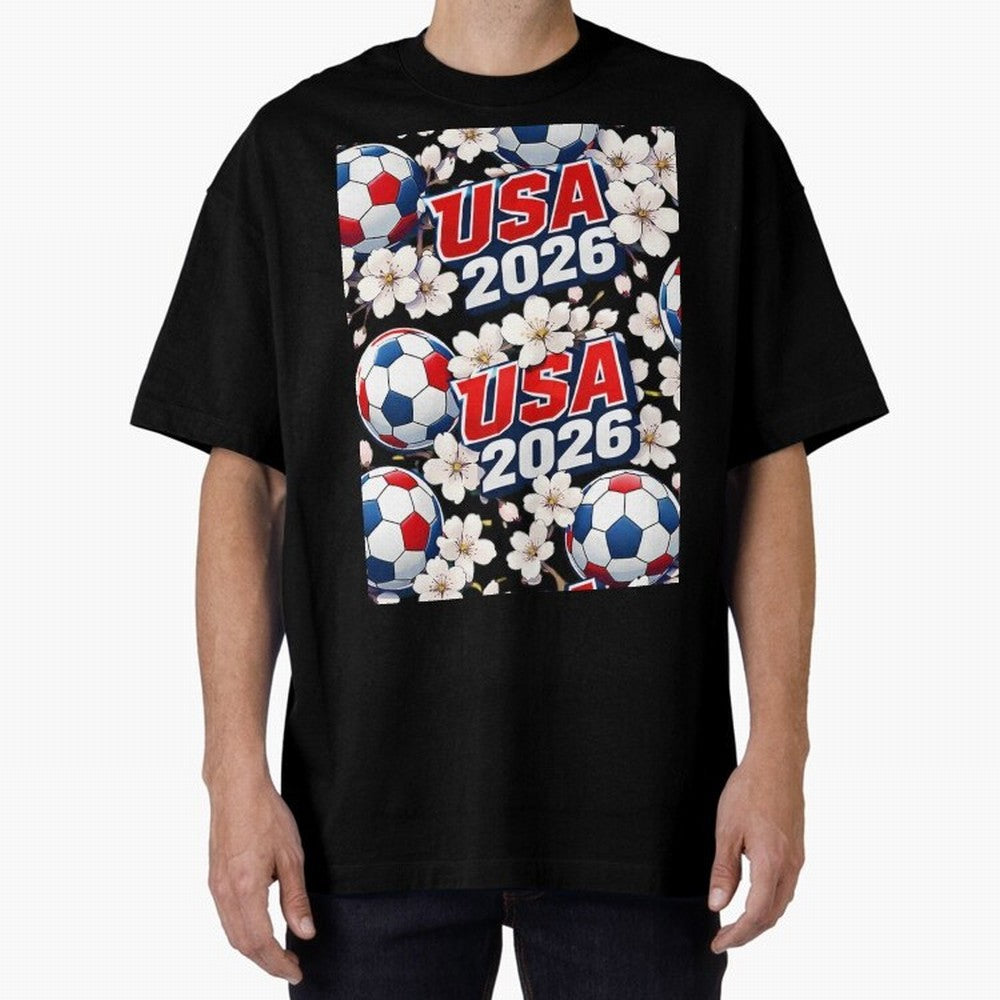 USA 2026 Soccer World Cup Pattern - Artistic Picasso Style Football Classic T-Shirt Remember Iconic Moments from Global Football Passion for FIFA World Cup 2026 USA Canada Mexico, Filled with Haaland and Mbappe, Brazil, Tournament Hype, Historic