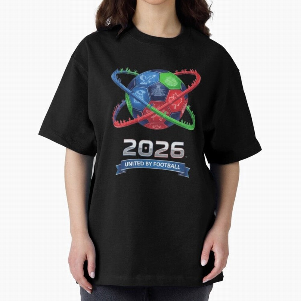 United by Football 2026 Global Connectivity Logo Classic T-Shirt Bring Match Day Fire to FIFA World Cup 2026 for Fans of CR7 and Messi and Argentina and Brazil, Bringing Fan Favorite Moments, National Team Passion, Big Match Drama and Soccer