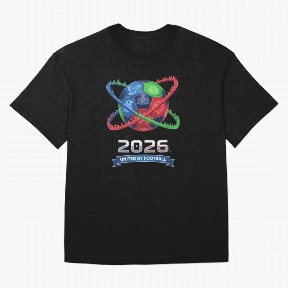United by Football 2026 Global Connectivity Logo Classic T-Shirt Bring Match Day Fire to FIFA World Cup 2026 for Fans of CR7 and Messi and Argentina and Brazil, Bringing Fan Favorite Moments, National Team Passion, Big Match Drama and Soccer
