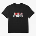 Glitched United 2026 Cup - North America Emblem Part 2 T-Shirt_82924673 Classic T-Shirt Cheer through Every Moment of FIFA World Cup 2026 USA Canada Mexico Spirit, Connected to Netherlands, Cristiano Ronaldo, Worldwide Fan Energy, Dramatic Goals,