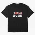 Glitched United 2026 Cup - North America Emblem Part 2 T-Shirt_82924673 Classic T-Shirt Celebrate the Magic of Global Football Passion for FIFA World Cup 2026, Celebrating Cristiano Ronaldo, Spain, Supporter Pride, Iconic Celebrations, Legendary