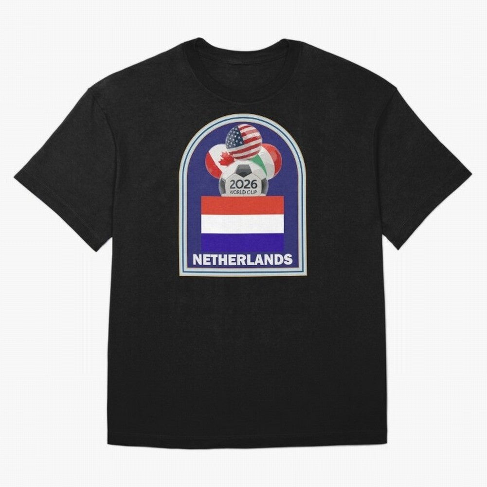 Netherlands 2026 Soccer T-shirt Classic T-Shirt Bring Match Day Fire to FIFA World Cup 2026 Spirit, Inspired by England, Haaland, Football Festival Excitement, Trophy Ambitions, Country Rivalries and Star Player Buzz; Ideal for Passionate Fans Who