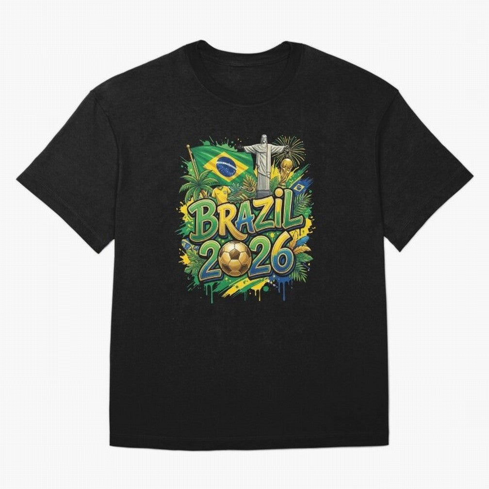 Brazil World Cup 2026 Football Legacy Classic T-Shirt Carry the Dream of FIFA World Cup 2026 Inspired by Haaland and Mbappe, Spain Energy, Football History, Final Match Energy, Crowd Noise and Once in a Lifetime Moments; Great for Watch Parties,