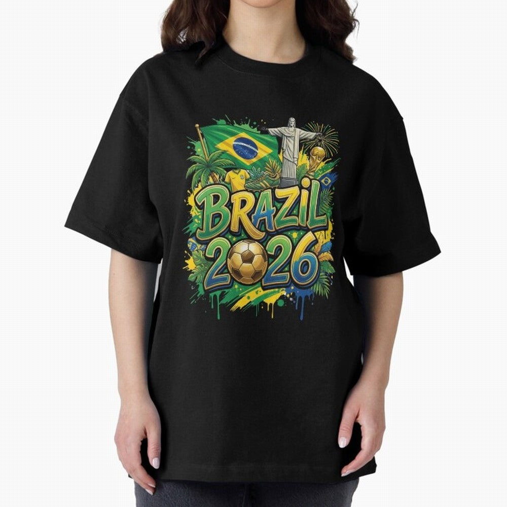 Brazil World Cup 2026 Football Legacy Classic T-Shirt Carry the Dream of FIFA World Cup 2026 Inspired by Haaland and Mbappe, Spain Energy, Football History, Final Match Energy, Crowd Noise and Once in a Lifetime Moments; Great for Watch Parties,