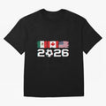 Glitched United 2026 Cup North America Emblem Part Classic T-Shirt Capture the FIFA World Cup 2026 Group Stage Journey through Haaland and Mbappe Highlights, Argentina and Brazil Pride, Worldwide Fan Energy, Dramatic Goals, Stadium Lights and