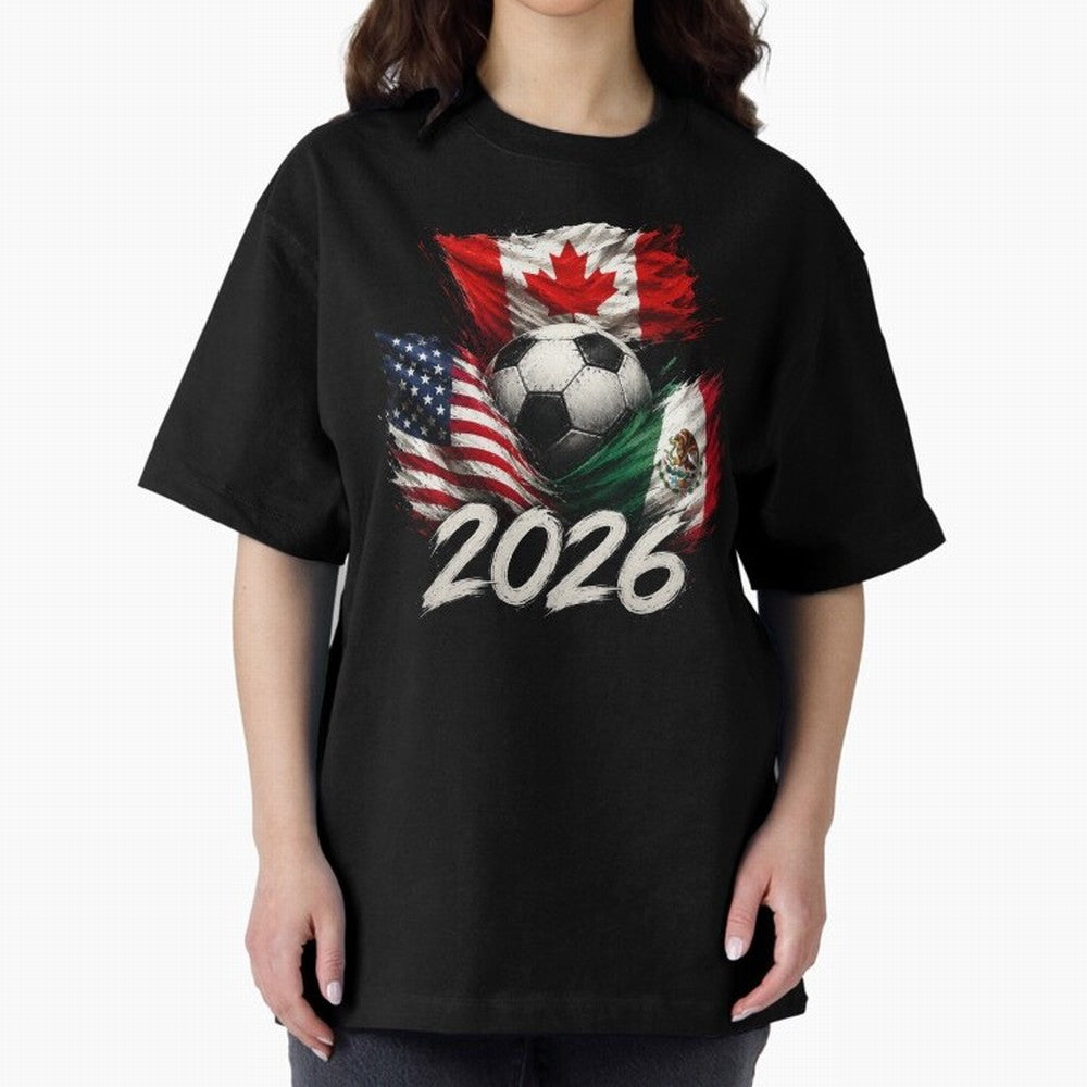 Soccer 2026 USA Canada Mexico ¨C World Football Flags Design Classic T-Shirt Turn Every Weekend Toward Match Day Hype around FIFA World Cup 2026 Group Stage, Mbappe and Neymar, Spain and Netherlands, Fan Favorite Moments, National Team Passion, Big