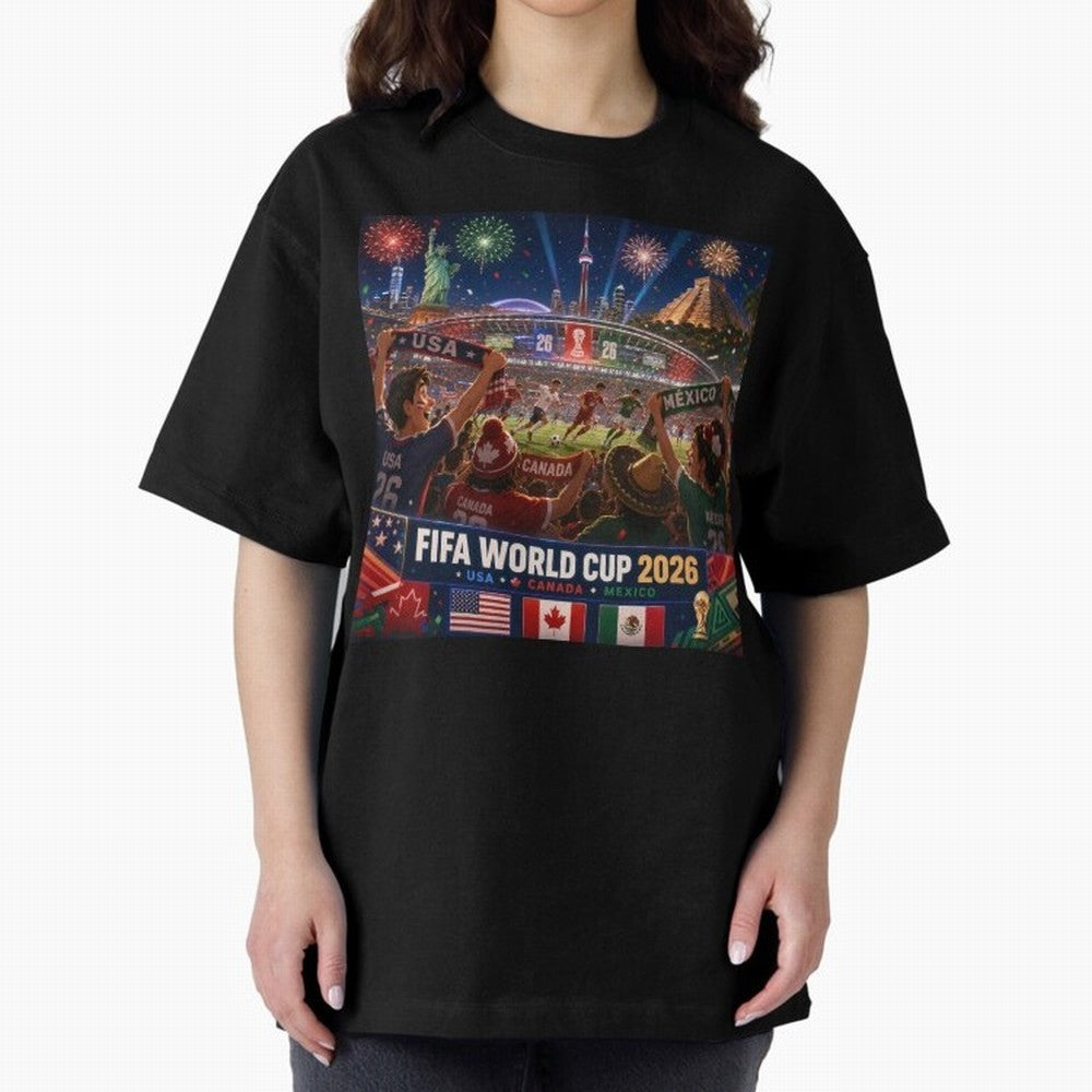 ? One Ball Three Nations 2026 #football 2026 Classic T-Shirt Share the Excitement of FIFA World Cup 2026 USA Canada Mexico for Fans of Messi and Spain, Bringing Champion Mindset, Group Stage Buzz, Knockout Tension and Passionate Fan Culture; Built