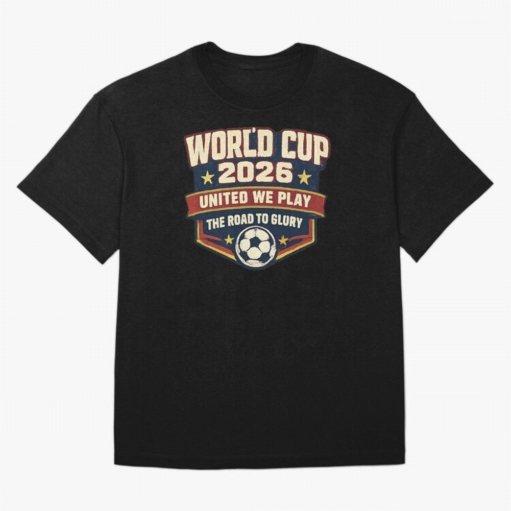 World Cup 2026 United We Play Vintage Soccer Football Fan Design Classic T-Shirt Unlock the FIFA World Cup 2026 Group Stage Journey through Neymar, Haaland and Cristiano Ronaldo Highlights, Portugal, Spain and Germany Pride, Worldwide Fan Energy,
