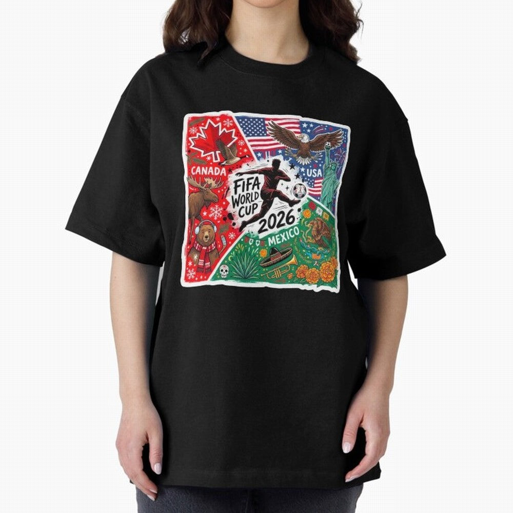 FIFA World Cup 2026 USA Canada Mexico ¨C Patriotic Football Collage Design Classic T-Shirt Bring Stadium Energy to Global Football Passion for FIFA World Cup 2026 USA Canada Mexico, Made for Messi, Neymar and Mbappe, Netherlands, Goal Celebration