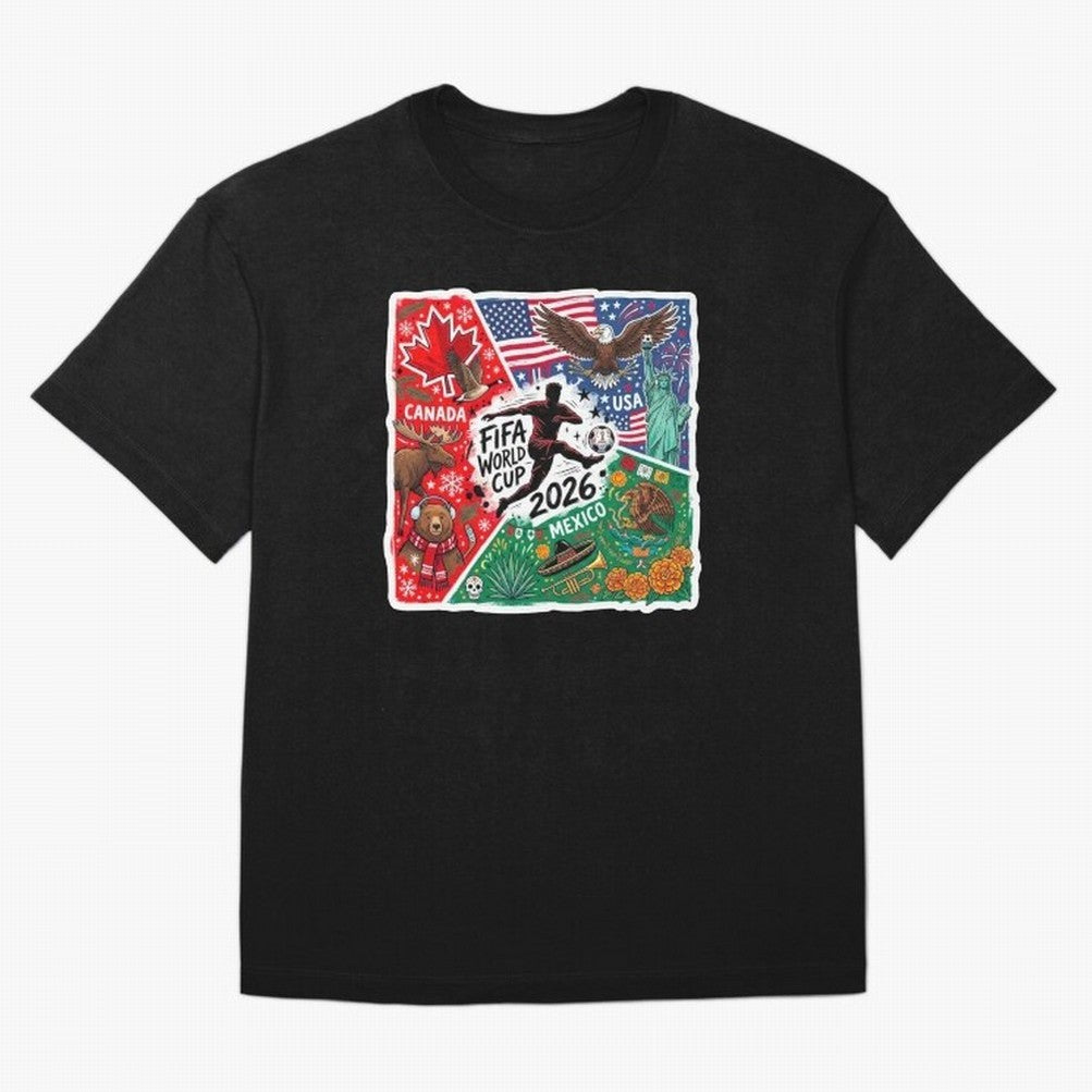 FIFA World Cup 2026 USA Canada Mexico ¨C Patriotic Football Collage Design Classic T-Shirt Bring Stadium Energy to Global Football Passion for FIFA World Cup 2026 USA Canada Mexico, Made for Messi, Neymar and Mbappe, Netherlands, Goal Celebration