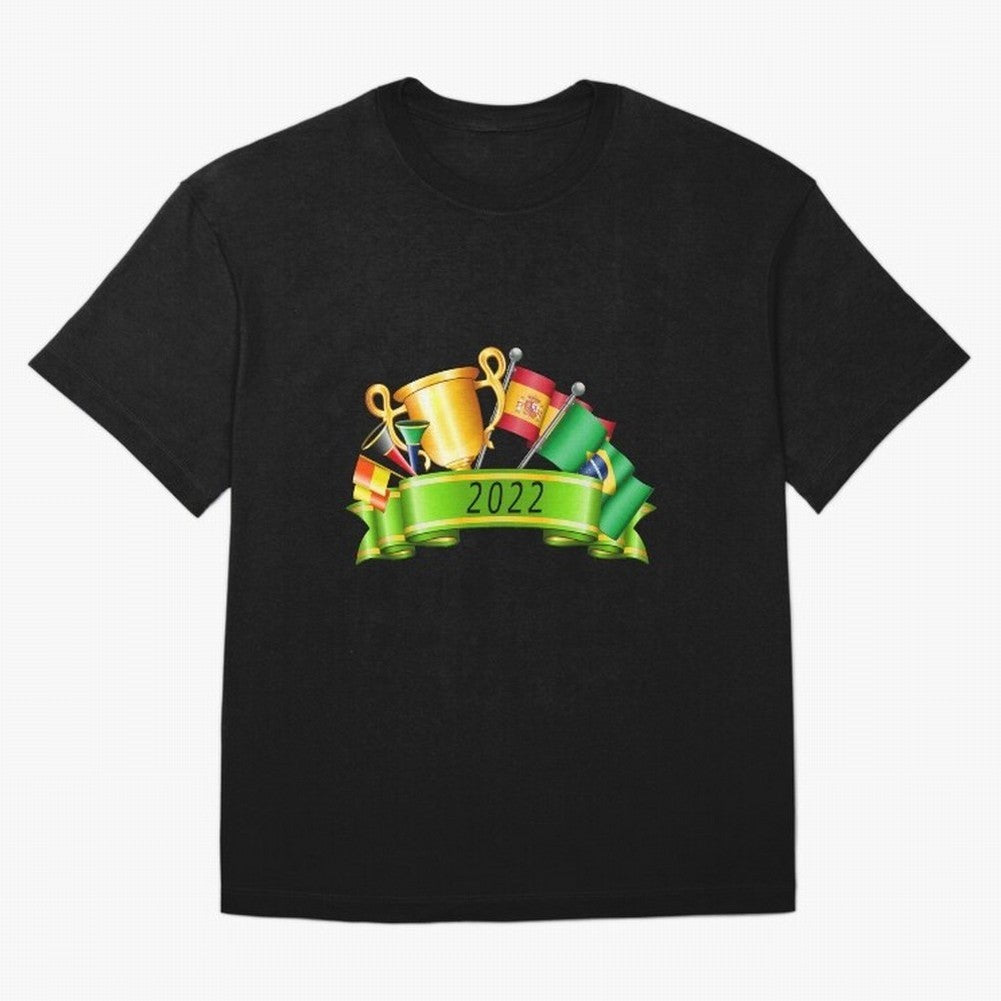 World Cup 2022 Qatar Spain Brazil Classic T-Shirt Stand with Global Football Passion for FIFA World Cup 2026, Inspired by Messi, Neymar and Mbappe, Argentina and Brazil, Champion Mindset, Group Stage Buzz, Knockout Tension and Passionate Fan