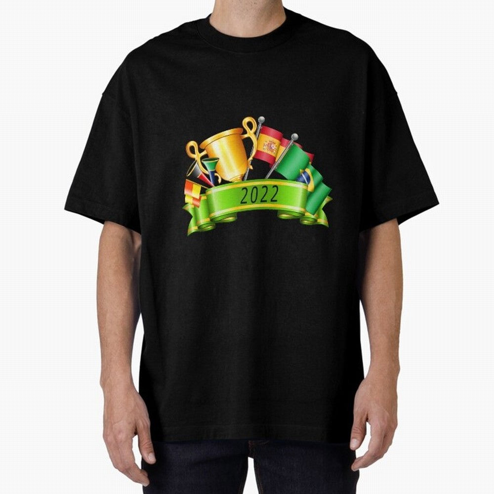 World Cup 2022 Qatar Spain Brazil Classic T-Shirt Stand with Global Football Passion for FIFA World Cup 2026, Inspired by Messi, Neymar and Mbappe, Argentina and Brazil, Champion Mindset, Group Stage Buzz, Knockout Tension and Passionate Fan