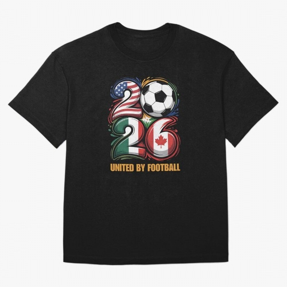 United by Football Soccer Fan Gear 2026 Classic T-Shirt Relive the Noise and Pride of FIFA World Cup 2026 Group Stage for Fans of CR7 and Messi and Spain and Netherlands, Bringing Retro Football Energy, Iconic Rivalries, Trophy Chase Drama and