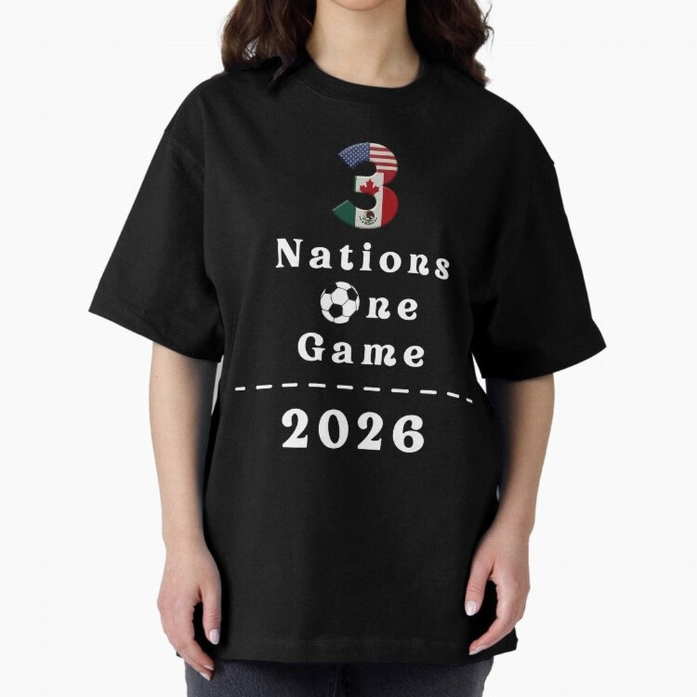 World Cup 2026 Host Nations Classic T-Shirt Relive Match Day Hype around FIFA World Cup 2026 USA Canada Mexico, Mbappe and Neymar, Brazil, Retro Football Energy, Iconic Rivalries, Trophy Chase Drama and Stadium Atmosphere; Ideal for Fans Who Follow