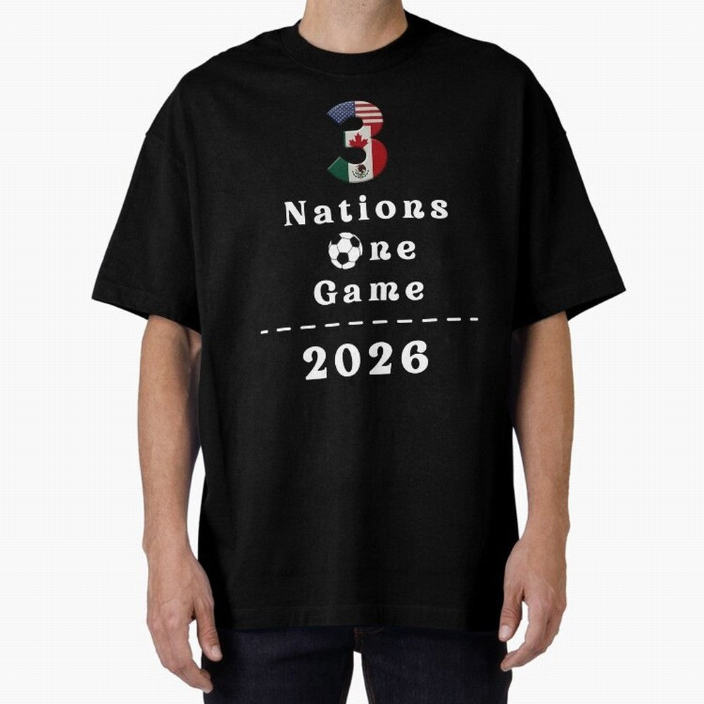 World Cup 2026 Host Nations Classic T-Shirt Relive Match Day Hype around FIFA World Cup 2026 USA Canada Mexico, Mbappe and Neymar, Brazil, Retro Football Energy, Iconic Rivalries, Trophy Chase Drama and Stadium Atmosphere; Ideal for Fans Who Follow