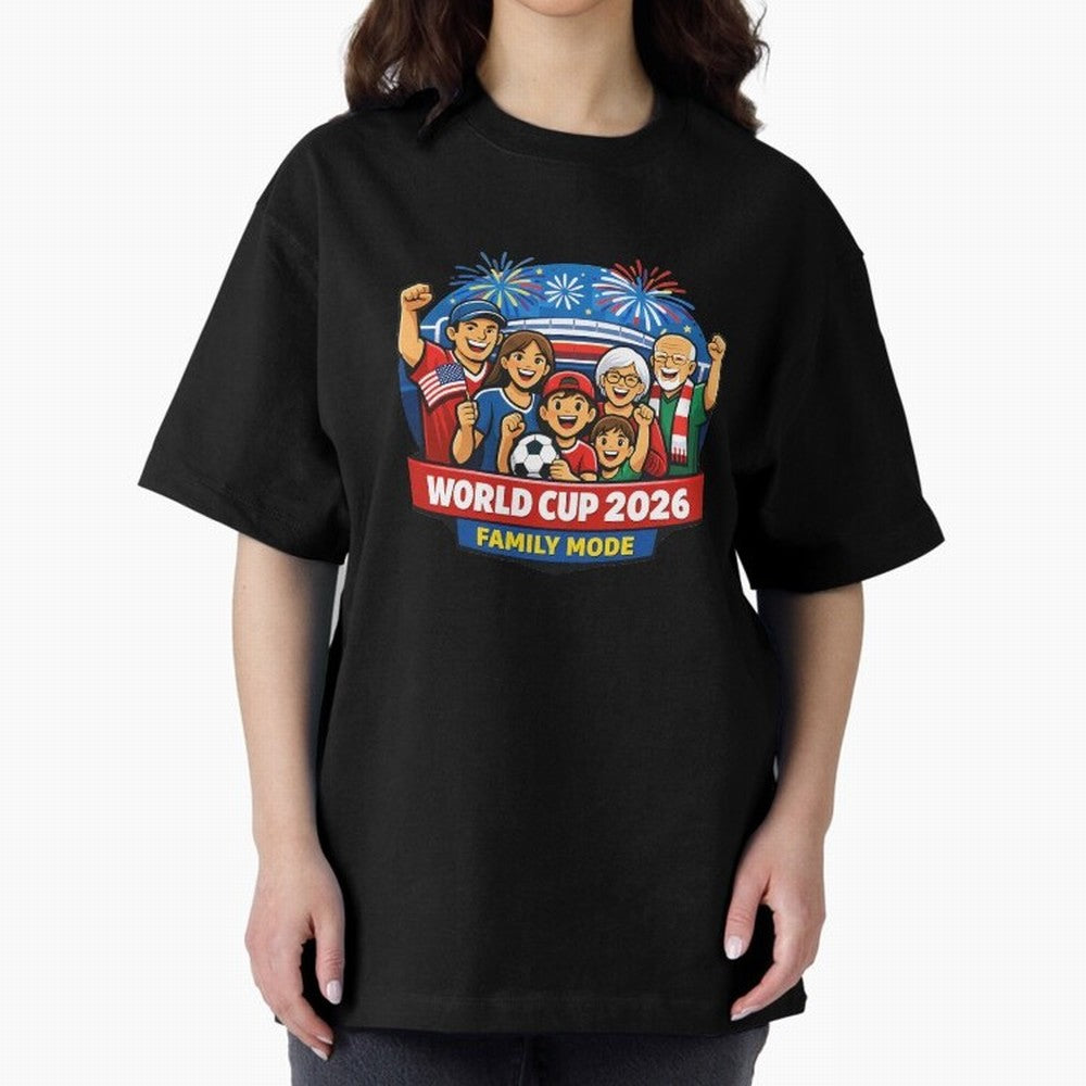 World Cup 2026 Family Mode ¨C Football Fans Celebration Design Classic T-Shirt Celebrate Supporters United by FIFA World Cup 2026 USA Canada Mexico Spirit, Built around Germany, Mbappe, Tournament Hype, Historic Matchups, Family Viewing Parties and